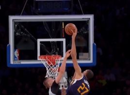 Rudy Gobert renvoie Porzingis en Lettonie et le Jazz tape les Knicks