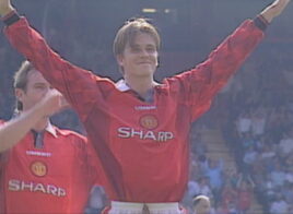 David Beckham et son but du milieu de terrain contre Wimbledon
