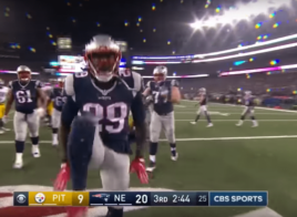 LeGarrette Blount fait la célébration de LeBron James, approuvé par le King.