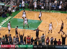 Paul Pierce claque les trois derniers points du match, le TD Garden explose