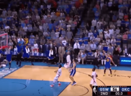 Le buzzer beater de Stephen Curry juste après la bagarre contre OKC