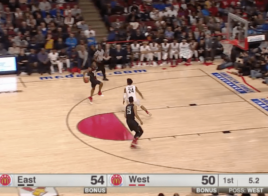 Sexton et son alley-oop dans le dos au McDonald's High School All-American Game