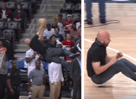 Un fan des Hawks enchaîne reverse-jam et une célébration dantesque