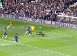 Christian Benteke se paye la défense des Blues et Thibaut Courtois