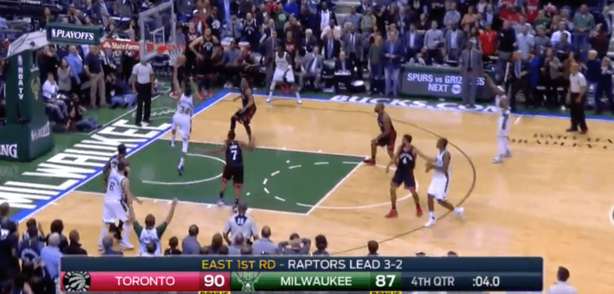 Le dunk incompréhensible de Giannis Antetokounmpo dans le money-time