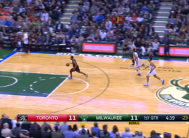 Le sauvetage illégal de Giannis Antetokounmpo sur le lay-up de Kyle Lowry