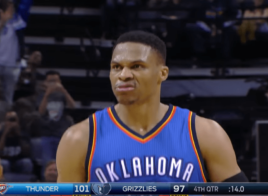 Russell Westbrook magnifique contre les Memphis Grizzlies
