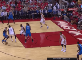 La très grosse action de Russell Westbrook contre toute la défense des Rockets