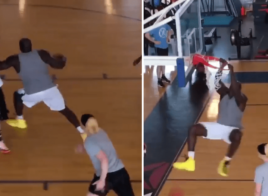 À 45 ans, Shaquille O’Neal fait la misère à un pauvre défenseur