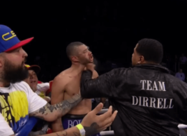 Dirrell l’emporte par disqualification et son oncle envoie un parpaing à Uczategui