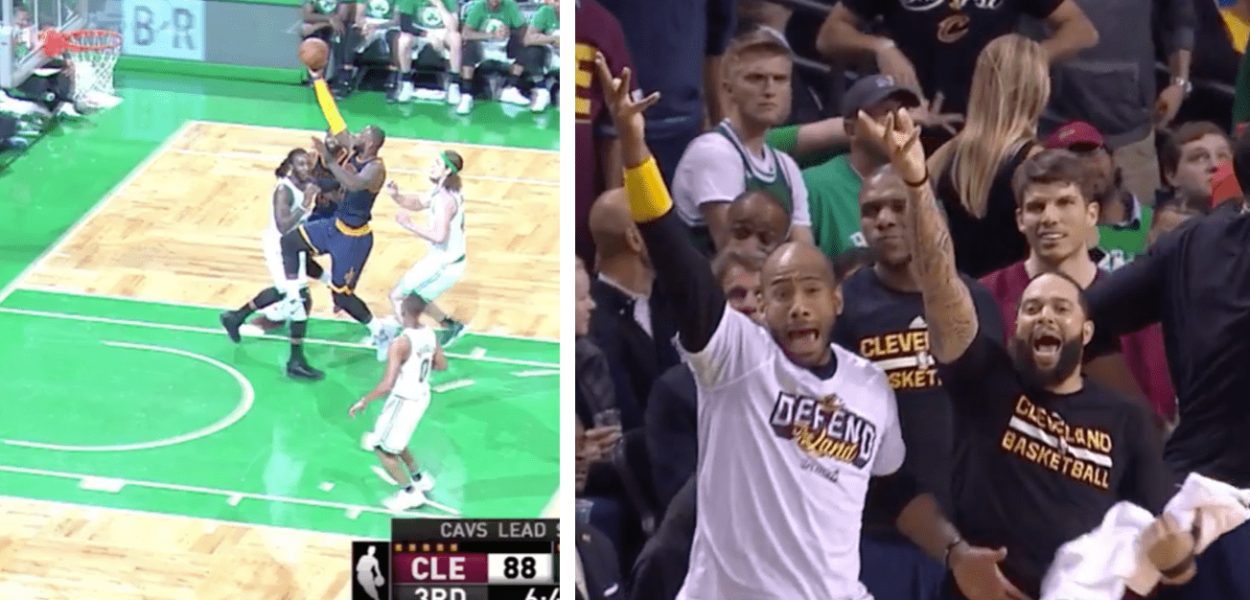 LeBron James fume toute la défense et fait exploser le banc des Cavs