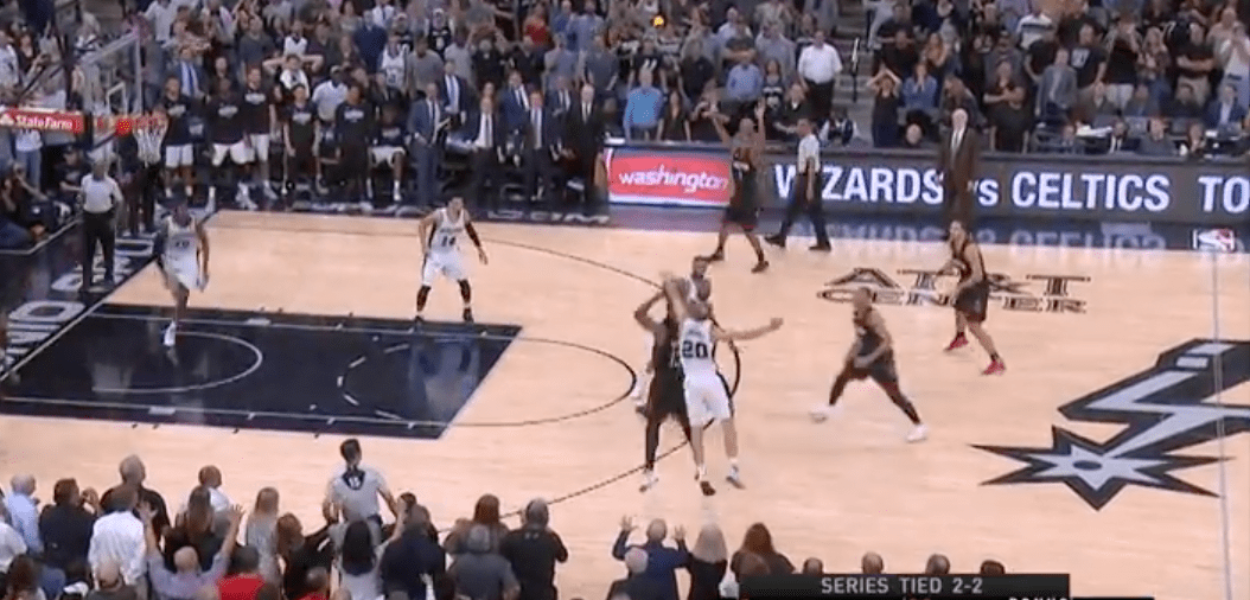 Le contre ultra clutch de Manu Ginobili sur James Harden