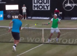 La balle de match complètement folle sauvée par Lucas Pouille