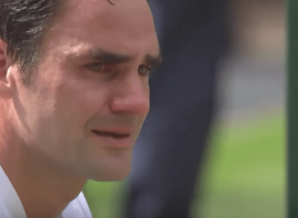Les larmes de Roger Federer après sa victoire à Wimbledon