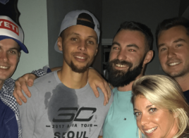 Stephen Curry se tape l’incruste dans une soirée