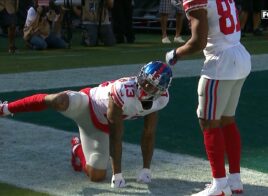 Odell Beckham Jr. celebration chien