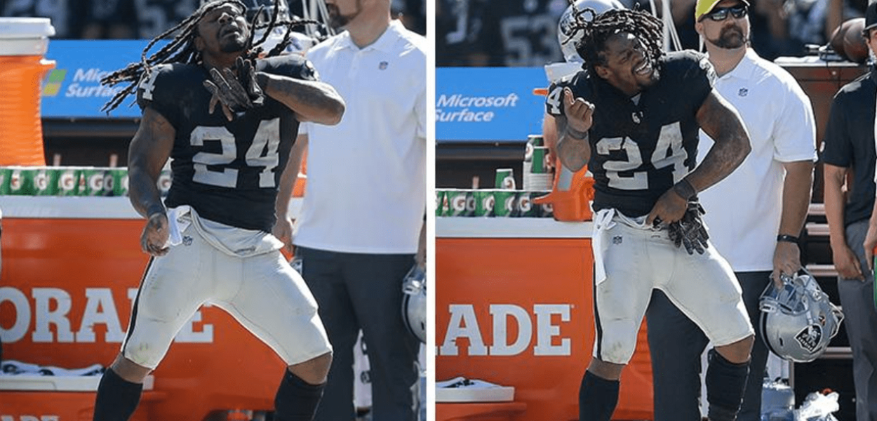 Pendant la balade des Raiders, Marshawn Lynch a transformé le terrain en dancefloor