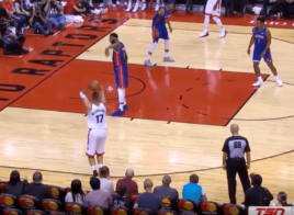 Andre Drummond a fait preuve d’une belle défense sur Jonas Valanciunas