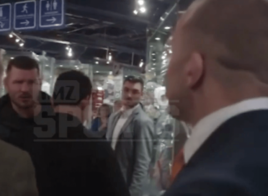 Après la Conférence de Presse, Michael Bisping et GSP séparés en backstage