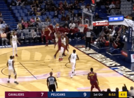 LeBron James dunk Pelicans
