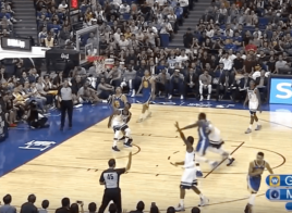Stephen Curry refait le coup de la célébration avant le panier