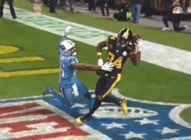 Antonio Brown helmet catch
