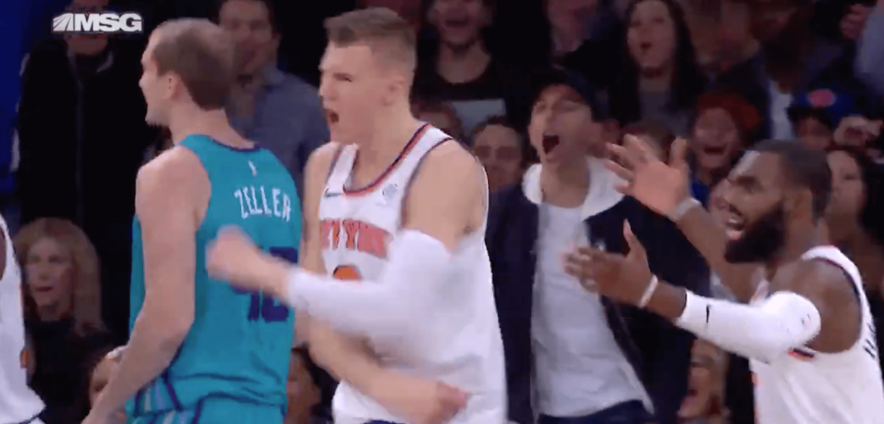 Cody Zeller contre Porzingis