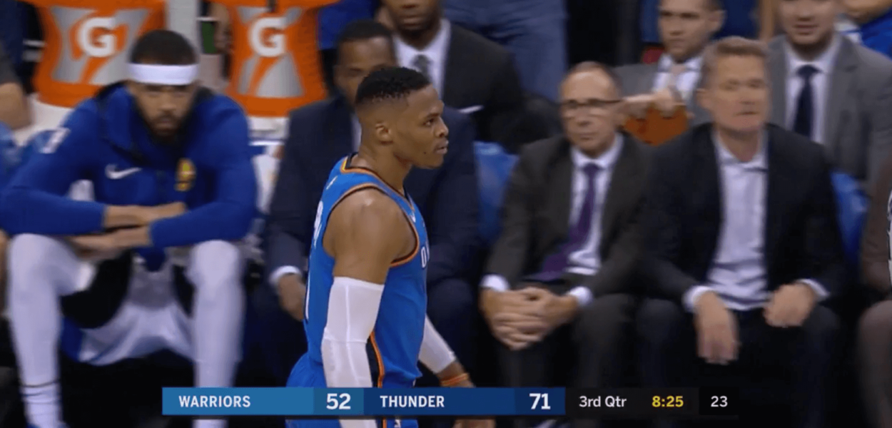 Warriors steals Westbrook Chesapeake Arena