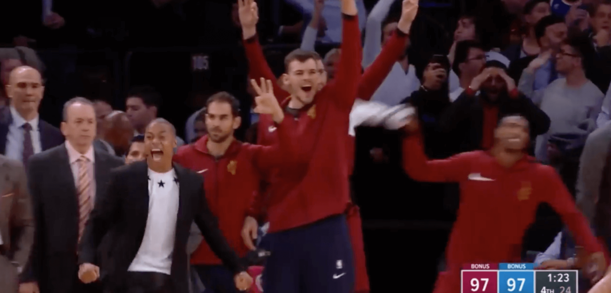 trois-points clutch LeBron James Porzingis