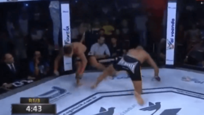 20 secondes double knockdown Dos Santos KO