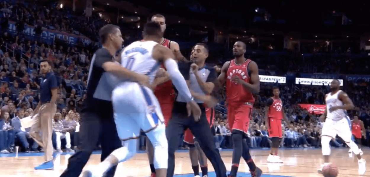 Jonas Valanciunas Russell Westbrook