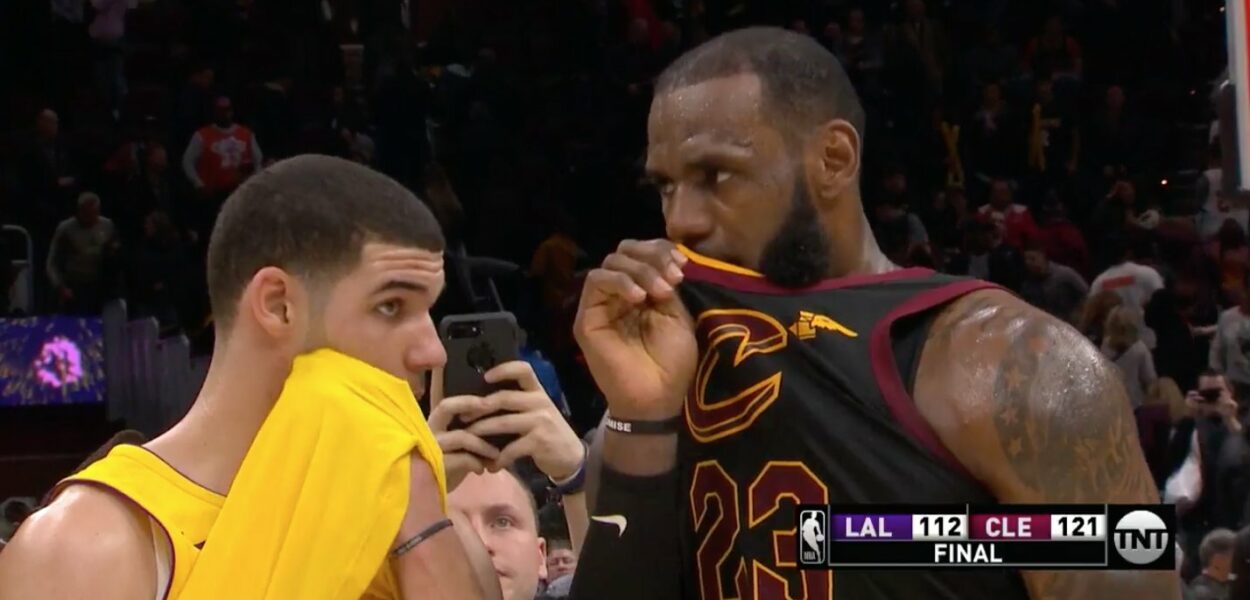 LeBron James Lonzo Ball Lakers Cavaliers