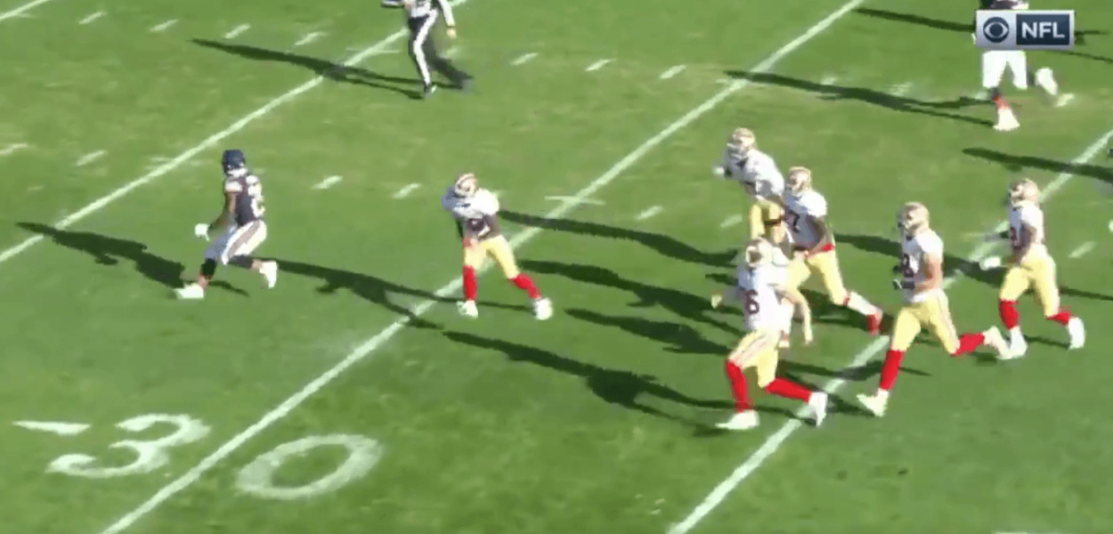Tarik Cohen 49ers Punt Return Touchdown