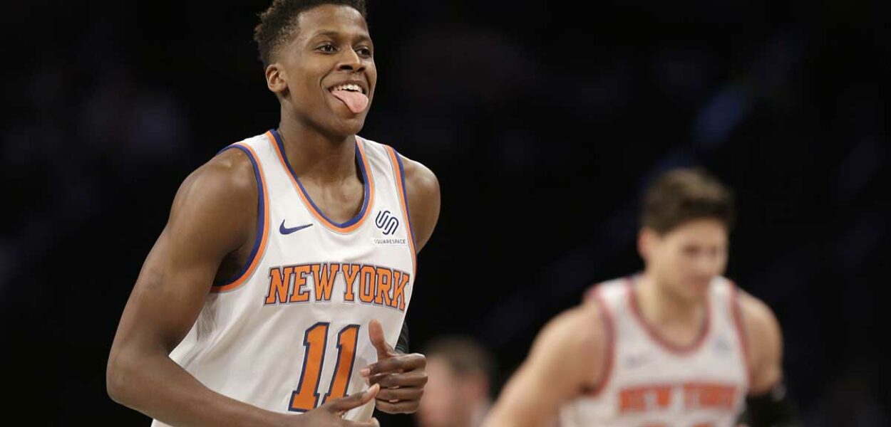 Rising Stars Challenge – Frank Ntilikina va se frotter à Lonzo Ball lors du All-Star Weekend