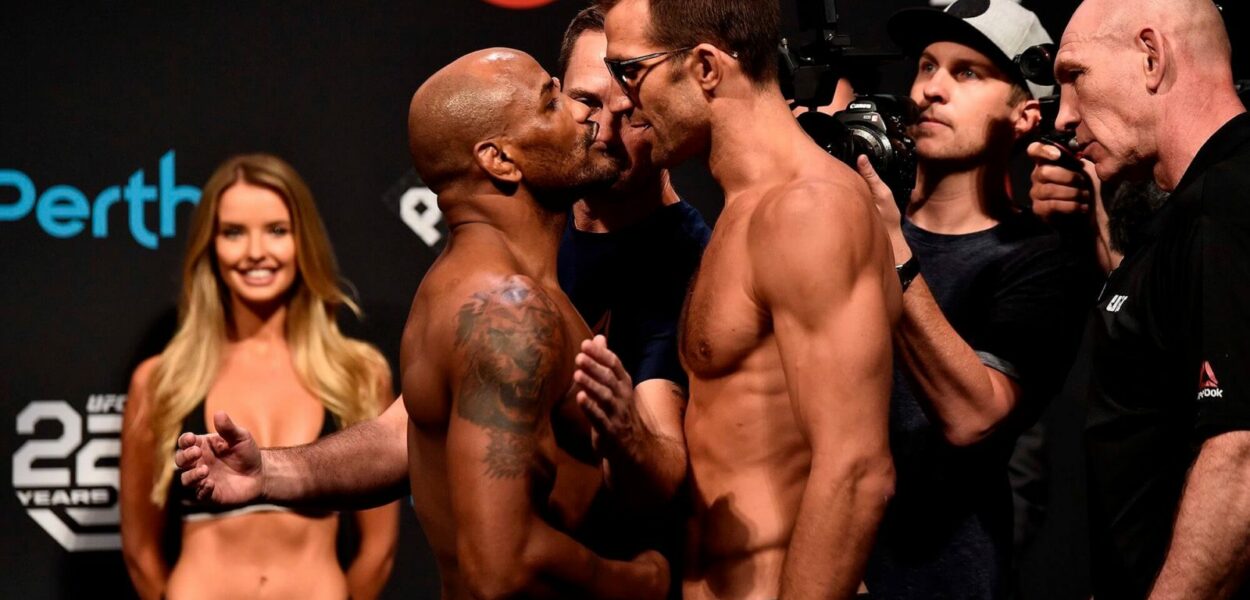 Yoel Romero Luke Rockhold Staredown