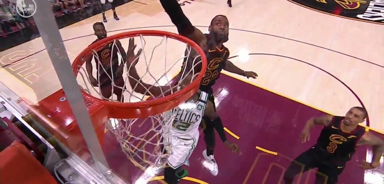 LeBron James Terry Rozier Block
