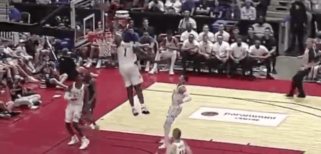 Zion Williamson Duke block