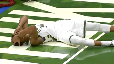 Giannis Antetokounmpo Bucks elbow