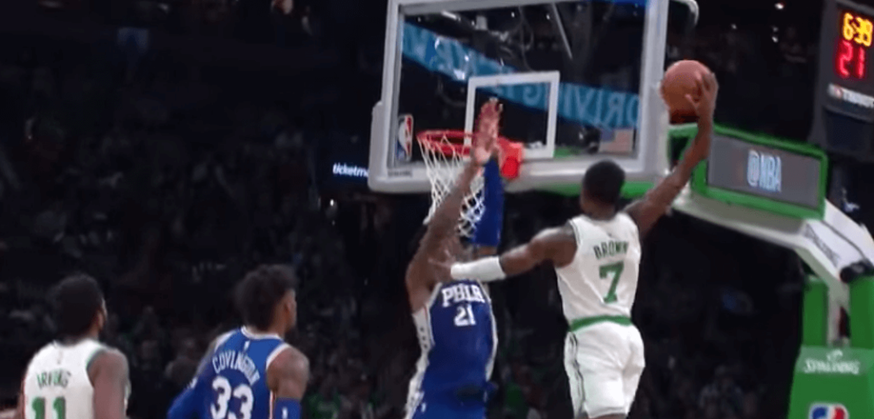Joel Embiid Jaylen Brown Sixers Celtics