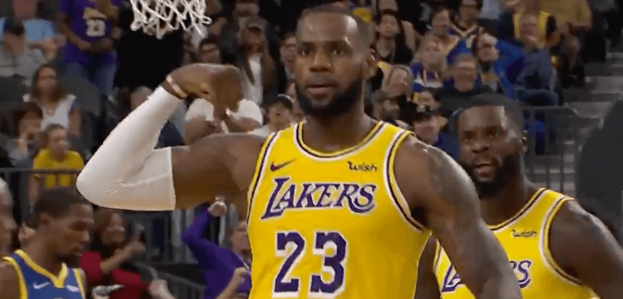 LeBron James Lakers celebration