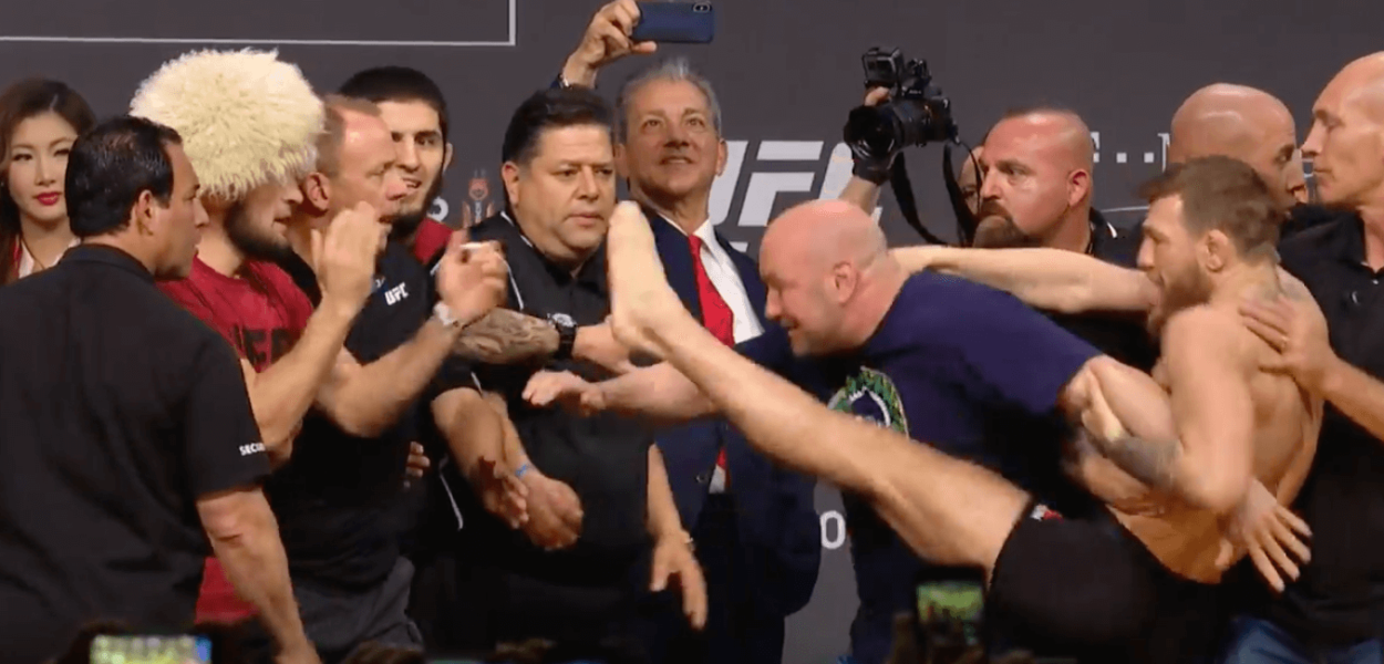 La pesée entre Conor McGregor et Khabib a tenu toutes ses promesses