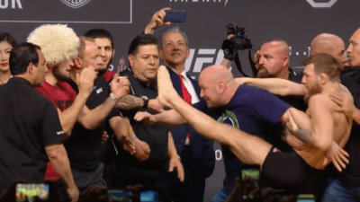 La pesée entre Conor McGregor et Khabib a tenu toutes ses promesses
