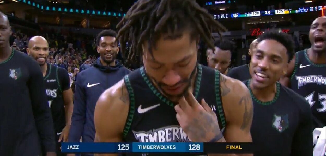 Derrick Rose NBA Wolves Utah Jazz