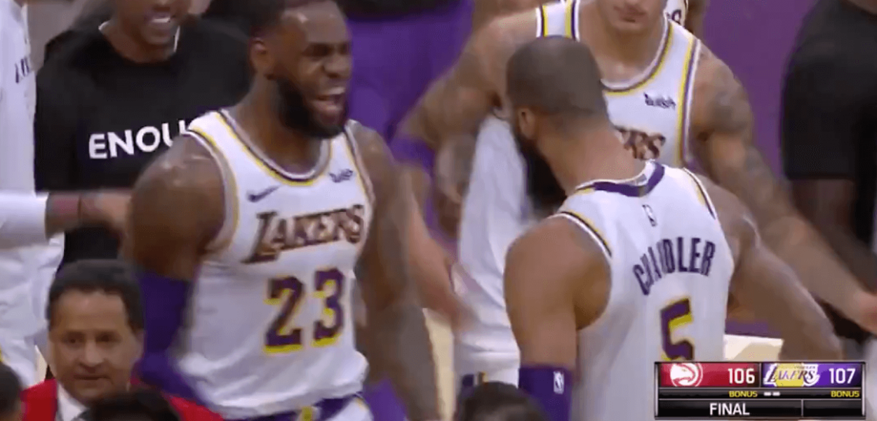 LeBron James Tyson Chandler Lakers