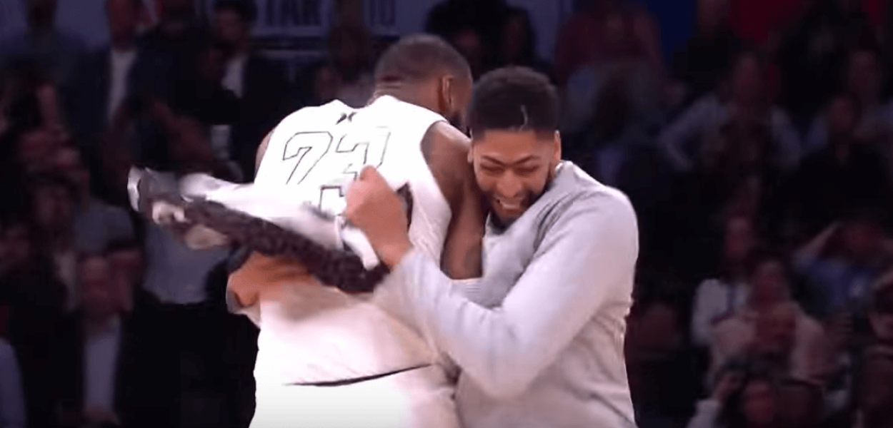 Anthony Davis LeBron James celebration