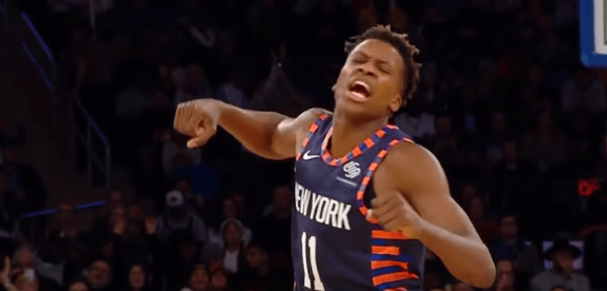 Frank Ntilikina celebration