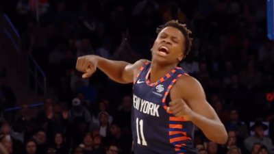 Frank Ntilikina celebration