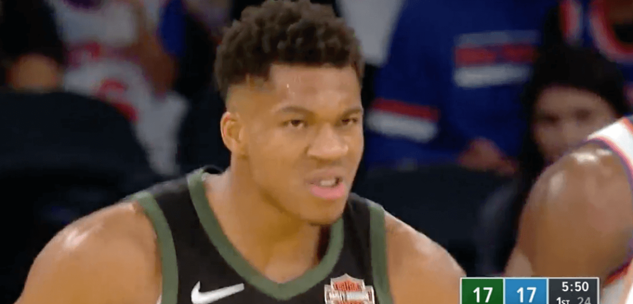 Giannis Antetokounmpo Mario Hezonja angry