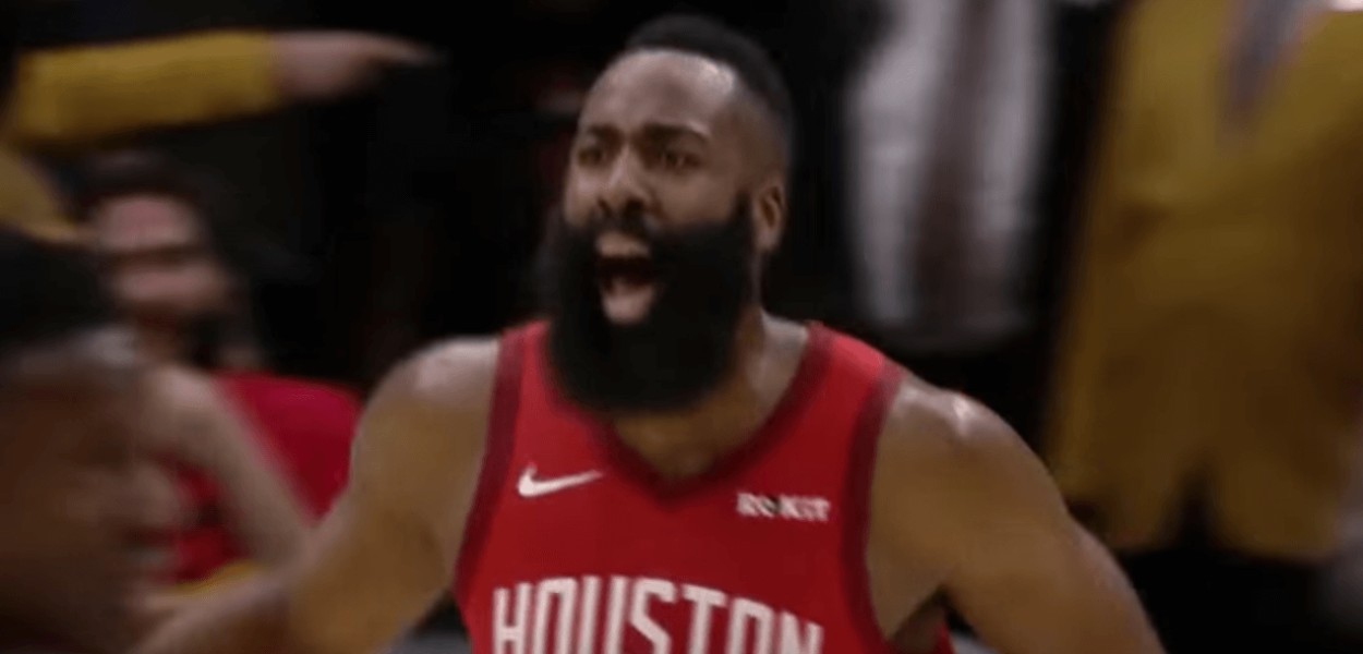 James Harden celebration Rockets