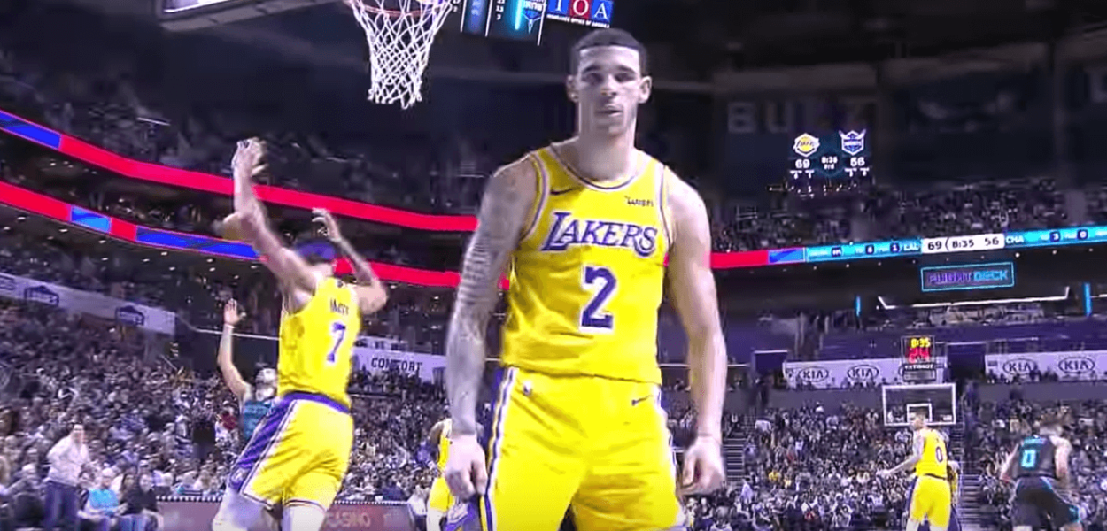 Lonzo Ball LeBron James triple double